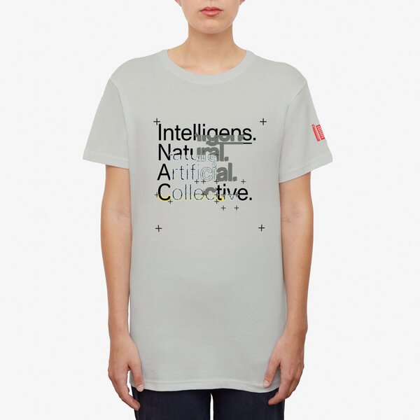 Featured image of GREY T-SHIRT INTELLIGENS. NATURAL. ARTIFICIAL. COLLECTIVE.